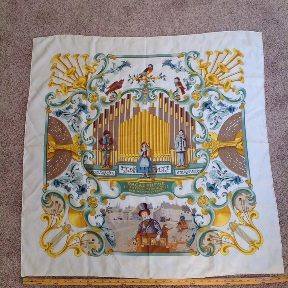 Hermès Scarf Orgauphone et Autres Mecaniques Silk - Picture 6 of 14